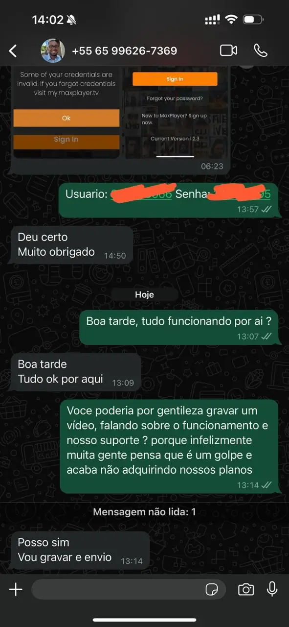 Depoimento de cliente satisfeito